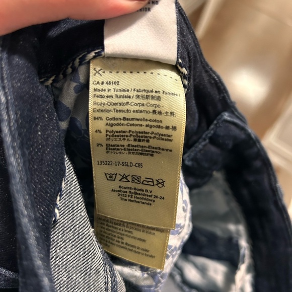 4/$20 Scotch & Soda women’s supreme slim straight stretch dark wash jeans 26x32 - Picture 11 of 13